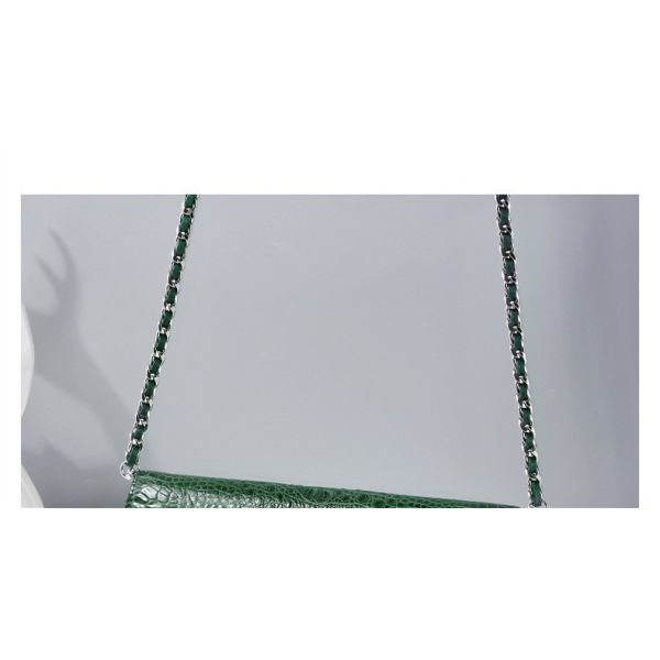 Authentic Crocodile Skin Women Envelop Purse Genuine Alligator Leather Lady Phone Clutch Bag Female Cross Shoulder Bag