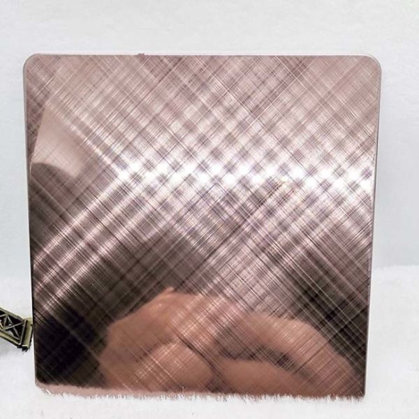 Украшение Luxry листа нержавеющей стали цвета Брауна волосяного покрова зеркала перекрестное