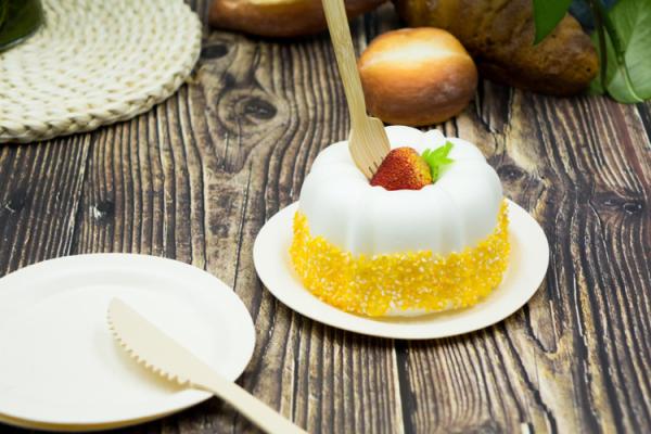 Natural Reusable Bamboo Wooden Plates Biodegradable 7 9 10 For Cake Bread