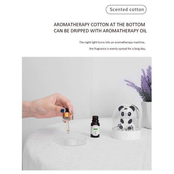 3.7V 1W Bedroom LED Night Light Panda Design USB Rechargeable