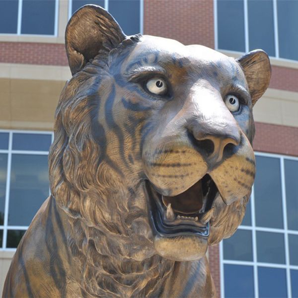 5m Height Decorative Bronze Leopard Sculpture Contemporary SGS Standard