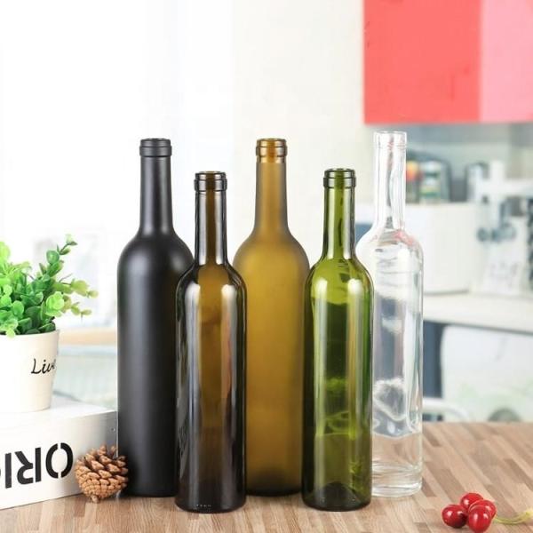 750 ml Transparente Ambre Marrom Vinho Vermelho Garrafa de Vidro Com Cobertura e Cortiça