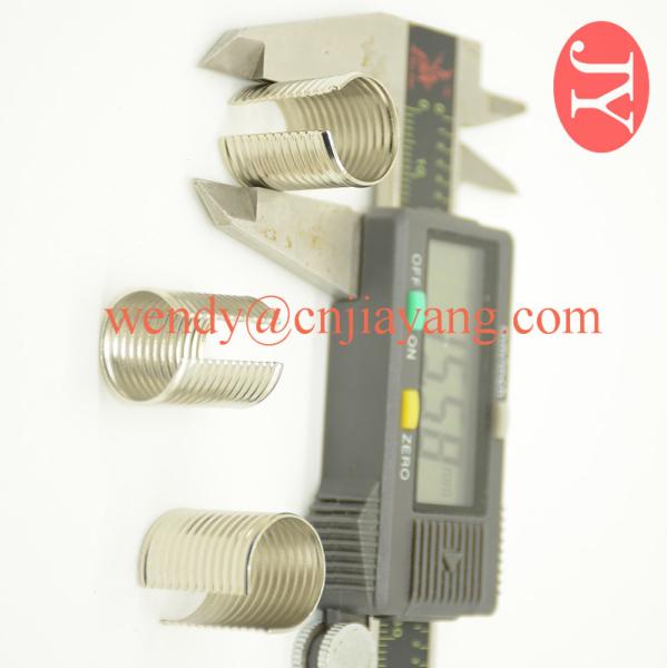 Silver color Folder Leather Cord Buckle Round Rope Clip End Clasps
