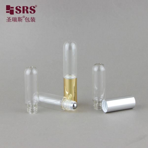 SGB2-5+5ML Dual Side Tube Perfume Oi Glass Roller Bottle With Stainless Steel Ball