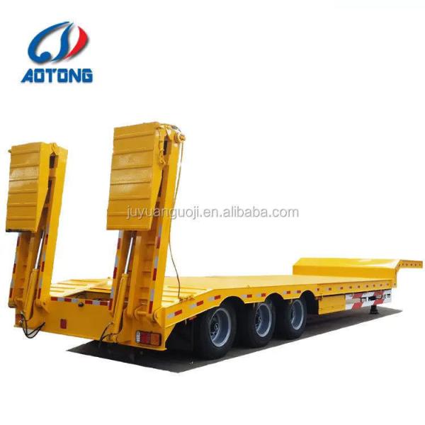 Semi-reboque lowboy de 60-100 toneladas, adequado para transporte de escavadeiras e guindastes