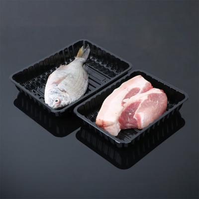 Eco Friendly Disposable MAP Plastic Frozen Fresh Food Black PP Pork Meat Package Packaging Trays