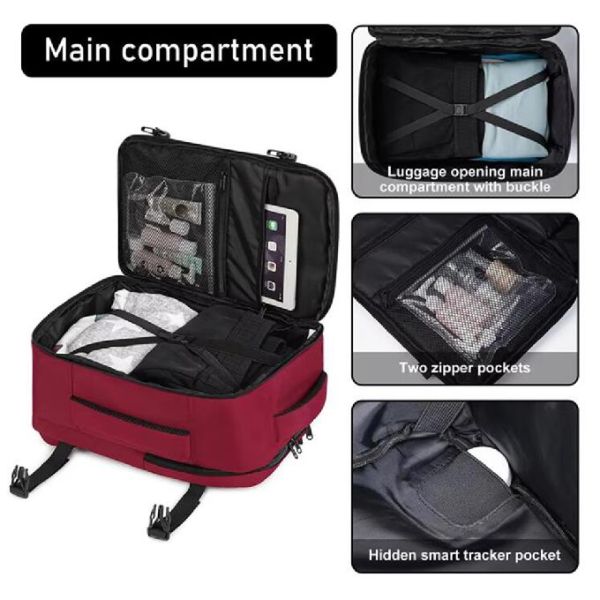 Durable Travel Backpack Underseat Airline Approved Travel Bag Backpack With Multi-Pockets