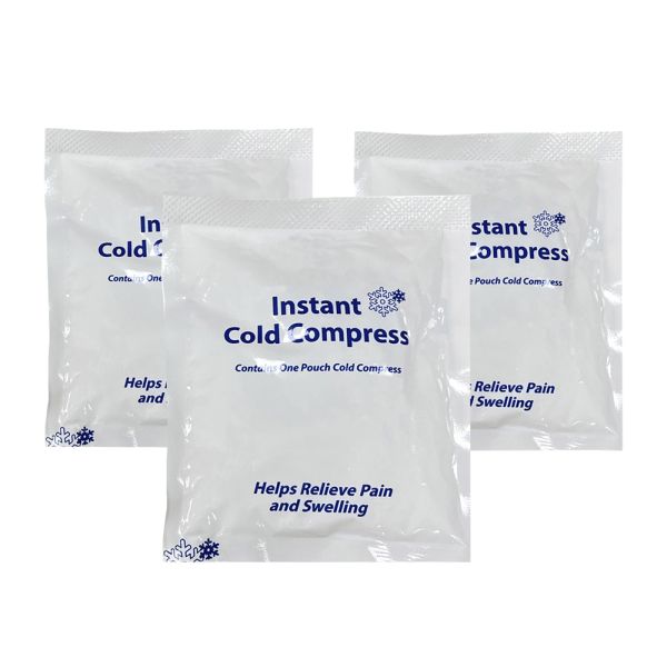 First Aid Disposable Cold Pack Instant Pain Relief for Swelling No Freezing Needed-Hot & Cold Packs for Injuries