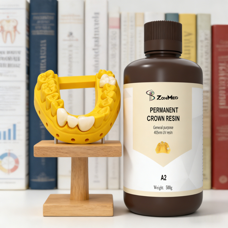 Shelf Life 3 Years Permanent Crown Resin Strong Adhesion Breaking Elongation Rate 5.5 to 7.3 Percent Ideal for Dental Restoration Applications