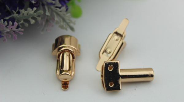 OEM factory nickel free zinc alloy hanging brush anti brass plating metal bag press push button lock