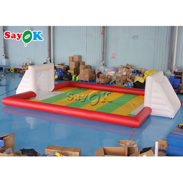 Inflatable Party Games 10x7m Red Pvc Inflatable Sports Games Carnival Blow Up Soccer Field