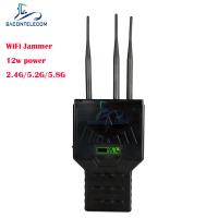 12w Portable WiFi Bluetooth Camera Mobile Phone Signal Jammer 2.4G 5.2G 5.8G