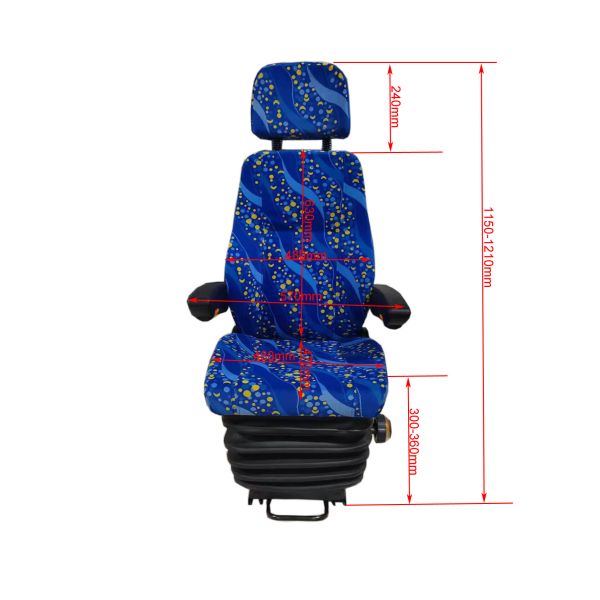 Mechanical Suspension Bus Driver Dump Truck Seat With Lumbar Support