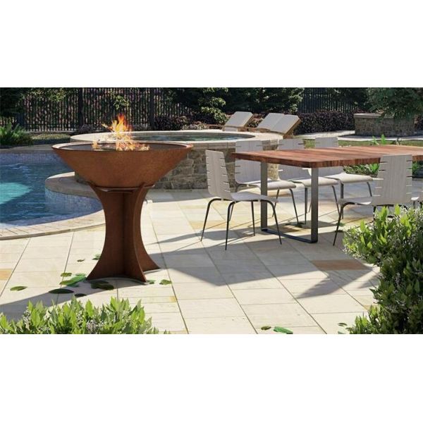 На открытом воздухе отделяемые низкопробные яма и гриль огня Corten древесины и угля стальные