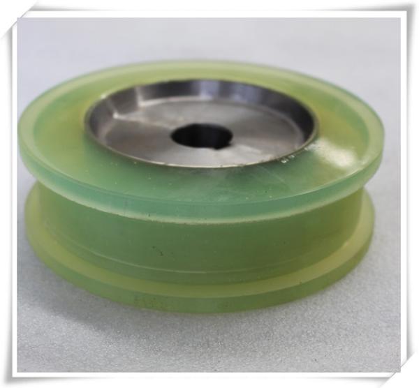 Bisque Polyurethane Wheels Coating with Iron Core , Oil Resistant