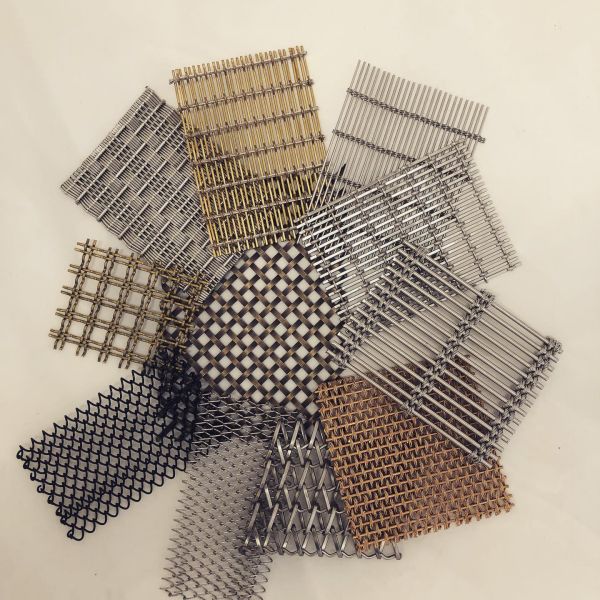 Aluminum Decorative Wire Mesh Architectural Stainless Steel Spiral Woven Partition Curtain