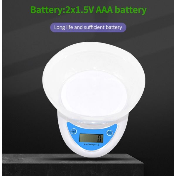 ABS Plastic Electronic Digital Kitchen Scales With Bowl