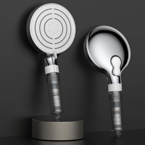 Handheld Filtered Showerhead With 3 Water Output Modes Chlorine Removing Water Purifying For Household Bathroom Shower
