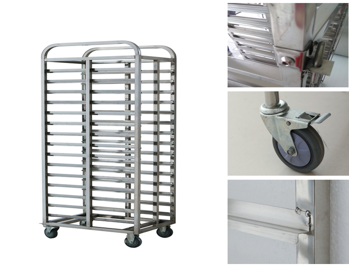 stainless steel bakery trolleys