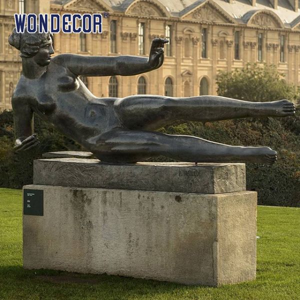 Outdoor Park Metal Bronze Statues Sculpture Art Naked Female