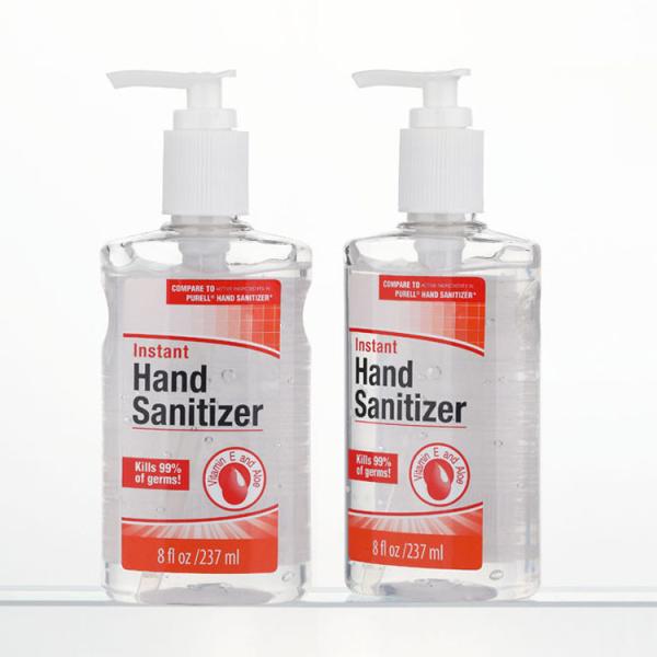 No Wash Antibacterial Hand Gel 75% Alcohol 60ml 500ml Capacity Transparent Color