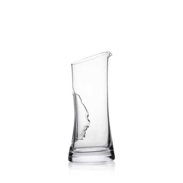 220ml 300ml 700ml Glass Water Carafe , Heat Resistant Glass Pitcher With Face Decoration