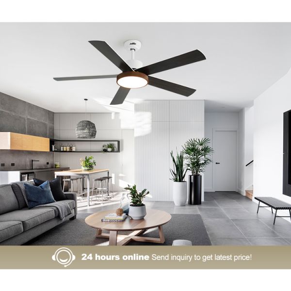 OEM LED Ventilador de teto 54 polegadas 6 velocidades controle remoto Dimmable luz 3 opções de cores