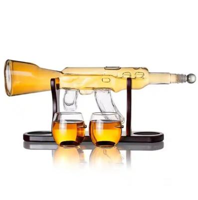 Decanador de garrafas de uísque Ak47 de vidro com dispensador de uísque sem chumbo