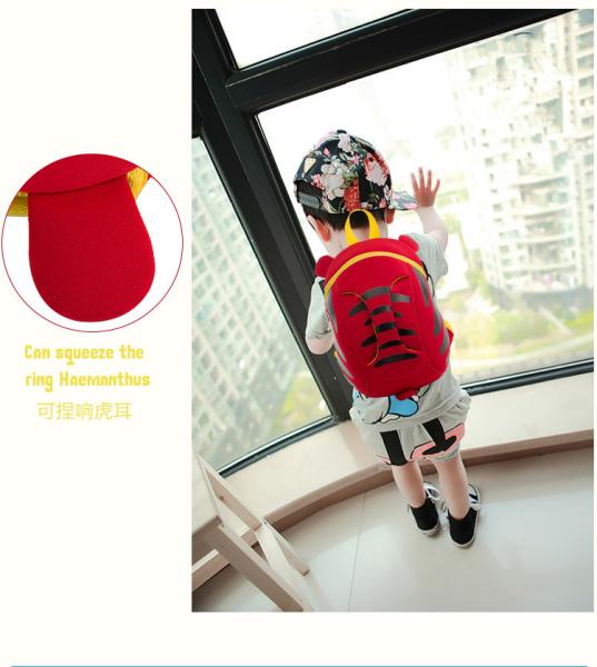 Tiger Design Kids Toddler Backpack For Camping Waterproof 27*21*12cm