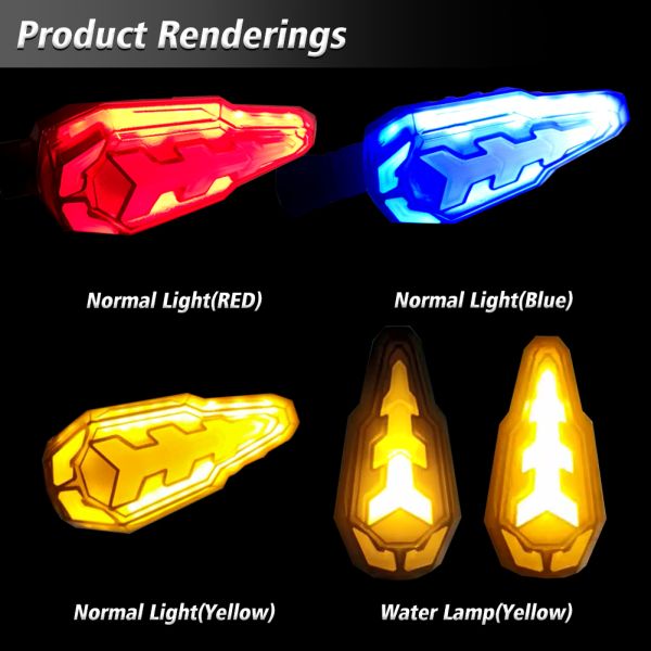 Long-lasting Normal Light/Water Lamp Motorcycle Turn Signal Lights Lifespan 30000hours