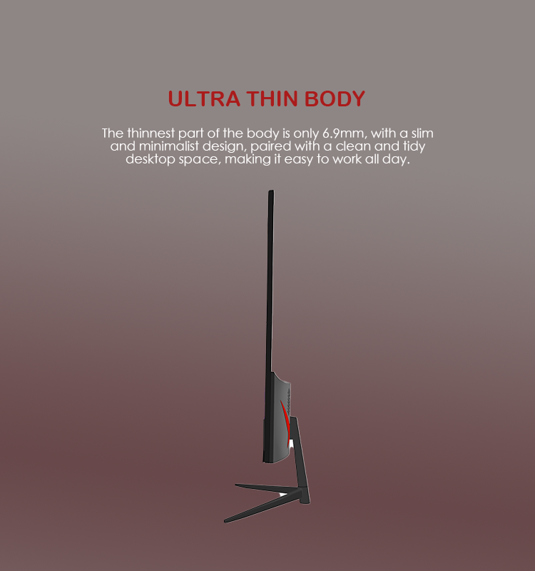 2K High Definition 24 Inch Flat Screen Monitor LED Bezel Less IPS Panel PC Monitor