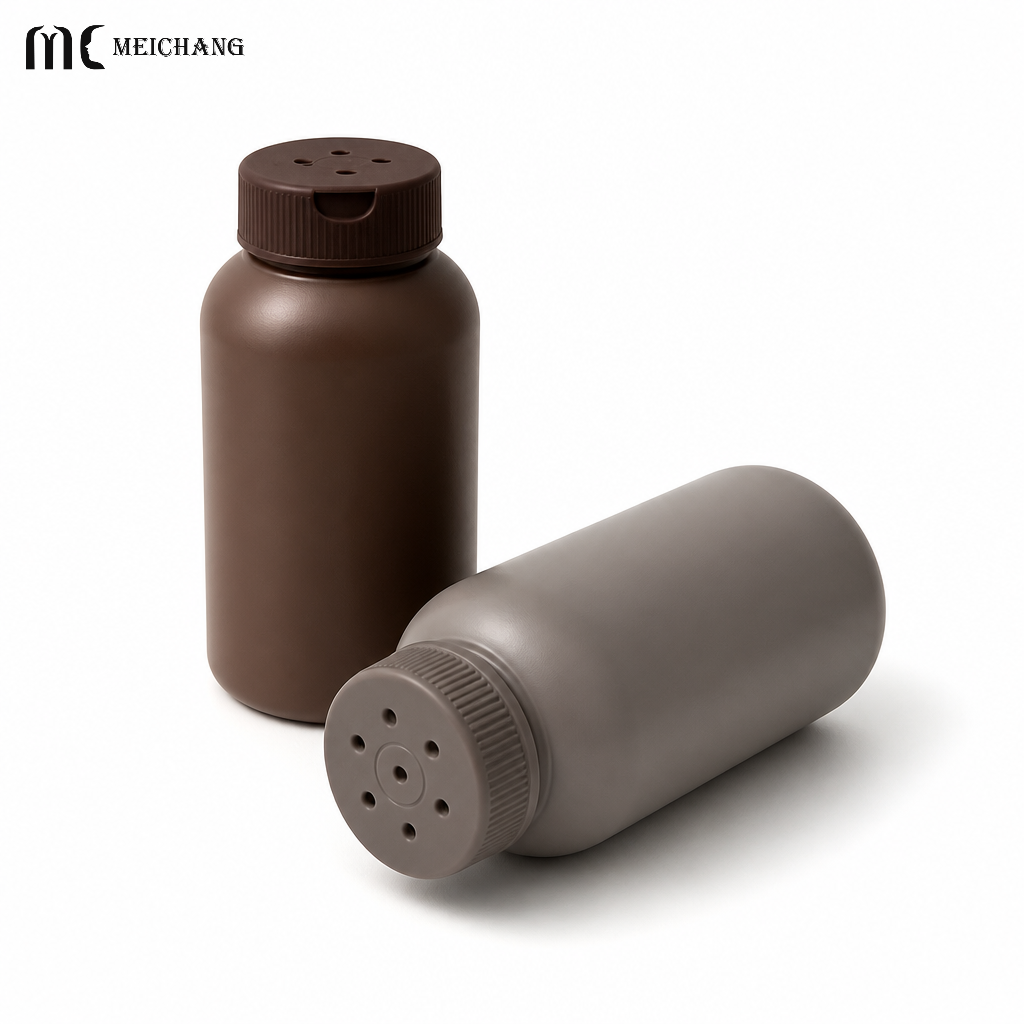 100g HDPE Powder Bottle with Sifter Cap for Baby Powder & Cosmetic Powder Packaging (MC-1505)