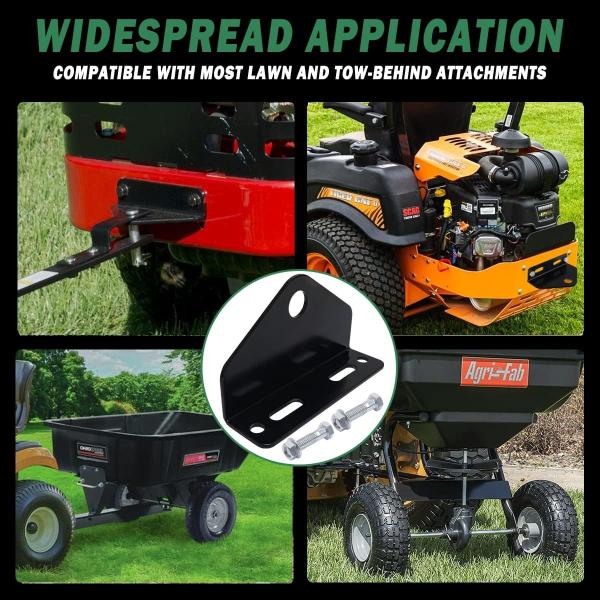 Aço carbono de carga pesada universal zero giro cortador de relva trailer adaptador de engate receptor de suporte