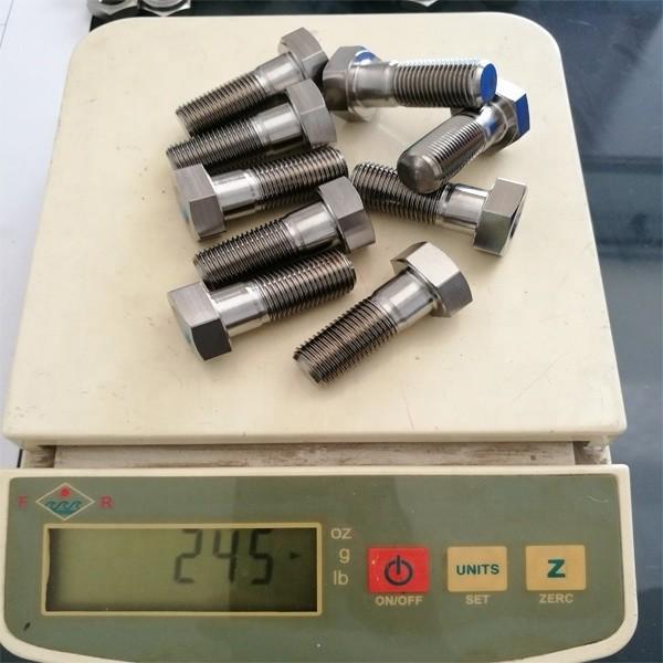 6AL-4V Titanium Alloy Natural Finish SPRINT CAR TITANIUM RADIUS ROD BOLT 1/2-20 x 1-3/8Hex Head Bolts with DIN Standard