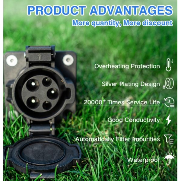 Tesla To GBT EV Charging Connector Socket 32A Working Voltage 250V AC