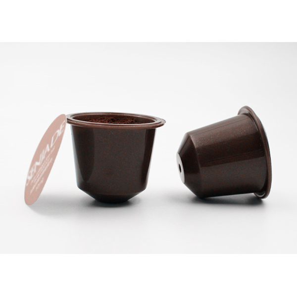 capsules en plastique de cosse de café soluble de rôti de style du bidon 7g en emballage fait sur commande de couleur