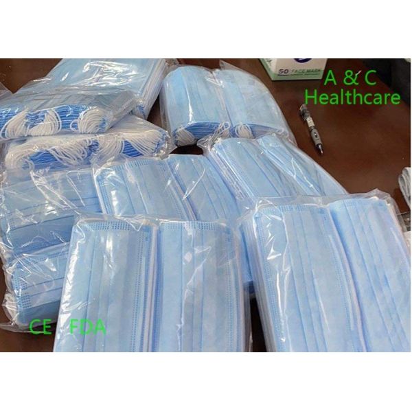 Odorless 4 Ply Anti Dust Disposable Face Mask Mouth Cover Single Use