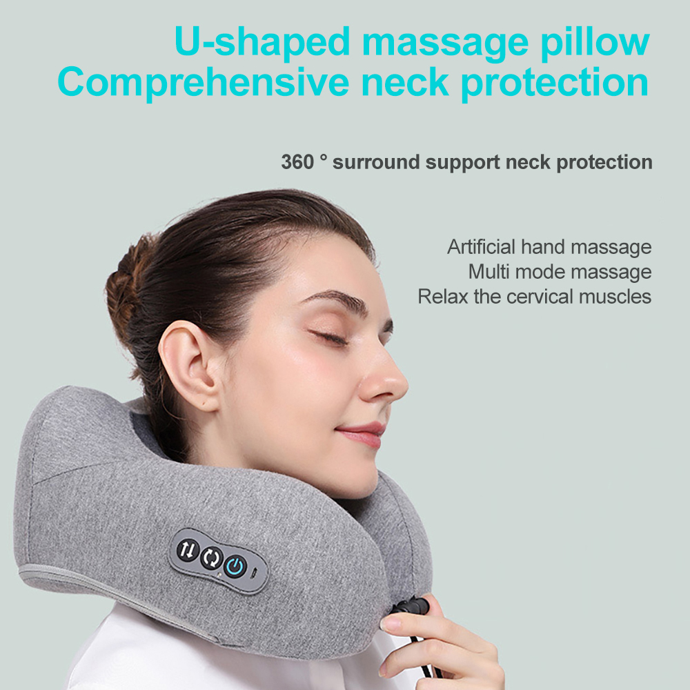 Best Seller Portable U Shape Massage Shiatsu Neck Mssager Cordless Neck Massage Airplane Car Travel Pillow