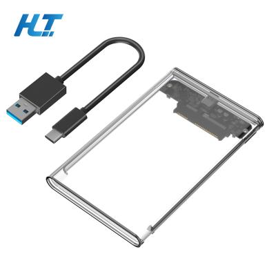 2.5 Inch Transparent SATA HDD Case USB 3.0 External Enclosure