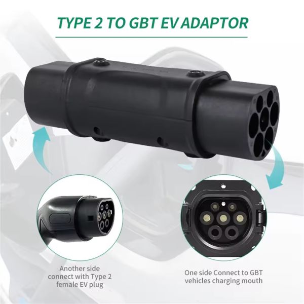 Type2 to GB/T EV Adapter IEC 62196 Charging Station Convertor 32A 3Phase Type 2 to GBT EVSE Charger