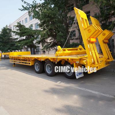 Excavator Transport CIMC 60T Tri Axle Low Bed Trailer