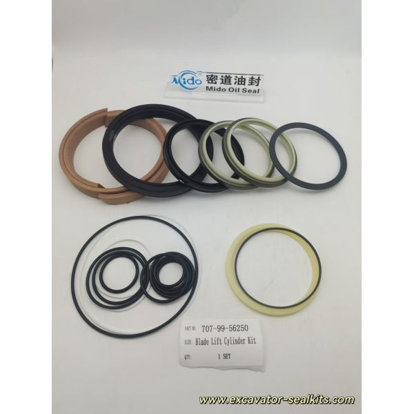 Compatible con el kit de sello de cilindro hidráulico resistente y resistente a fugas del cilindro de elevación de hoja 707-99-56250