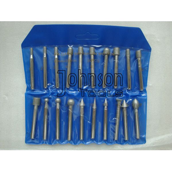 Nickel Diamond Mounted Points For Glass / Ceramic / Gemstone Caving