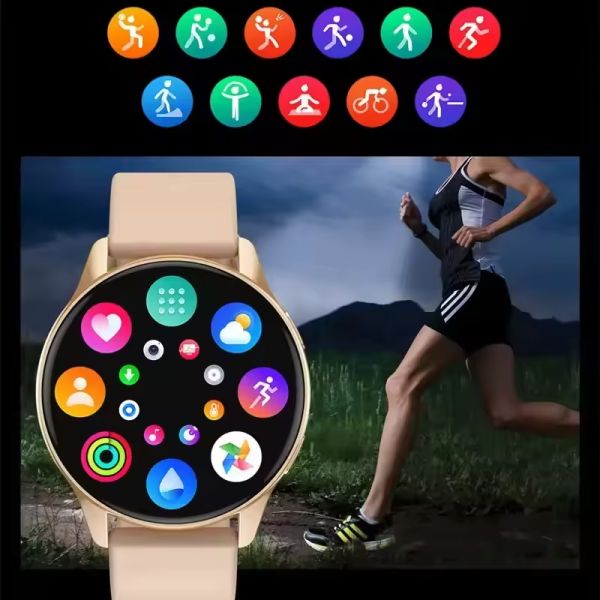 Eraysun T2 Pro Luxury SmartWatch Waterproof Women Fitness Reloj Sports Touch Screen Fashion Round Man Women Smart Watches