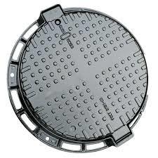 Heavy Duty Fiberglass Composite Manhole Cover , Round Square Recessed Manhole Cover