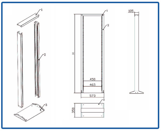 Рамка центра данных 18u структуры Spcc Unassembled открытая шкаф 19 дюймов