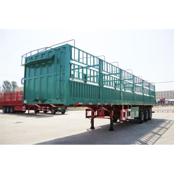 2 / 3 Axles Side Wall Semi Trailer Detachable Side Wall 3-8mm Flat Bed