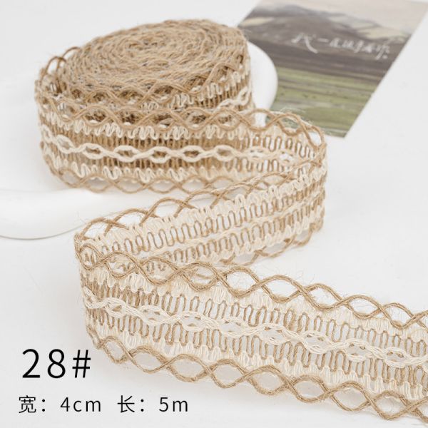 Рождественская коричневая ленточка из лопатки 5 мм-45 мм