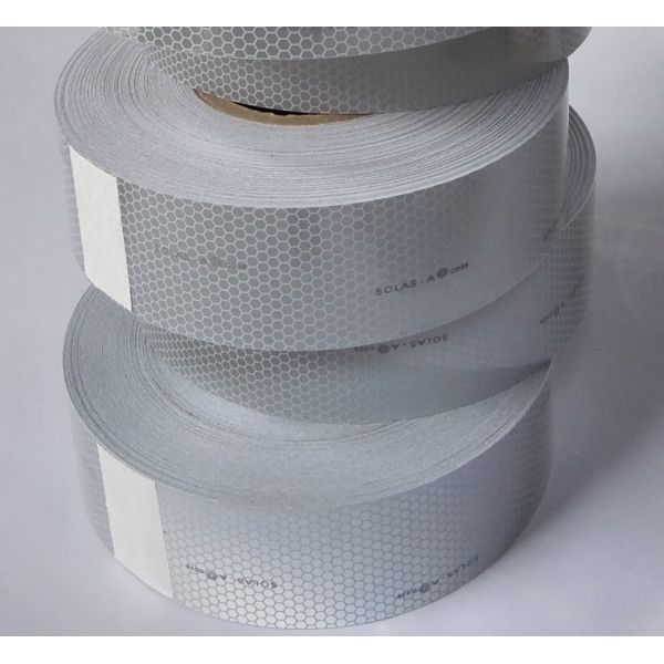 Silver Scotchlite 3150A SOLAS Grade Conspicuity Marine Solas Approved Silver Reflective Tape Solas Retro Reflective Tape