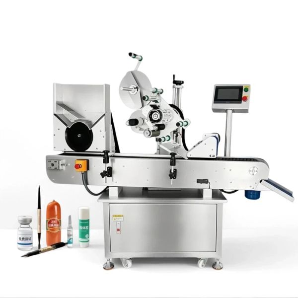 High Efficiency Horizontal Labeling Machine 50Hz Round Bottle Labeling Machine